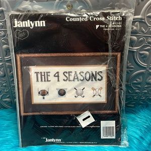 Janlynn counted cross stitch kit The 4 Seasons finished size 14” x 7”